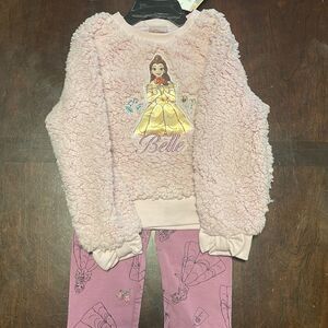 #7 Disney’s Beauty & the Beast Belle 2 piece Long sleeve Shirt & Leggings 3T